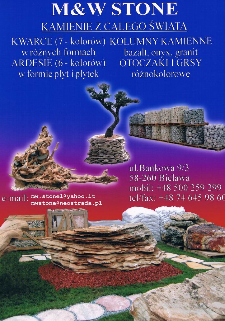 Kamień ogrodowy, otoczaki, grysy